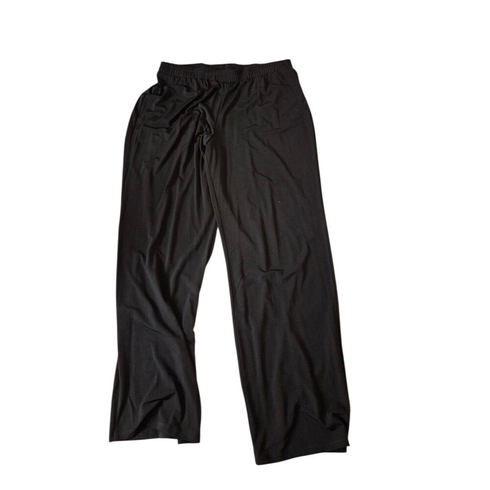 Michael Kors Wide Leg Pants Crepe Pull on Pants Black Sz 1X